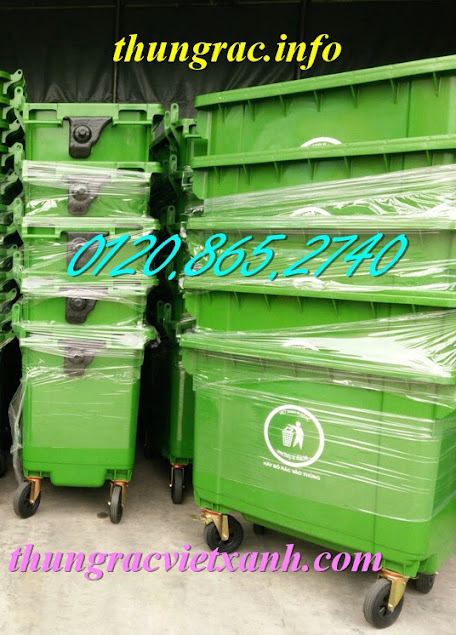 Xe rác 660 lít nhựa hdpe