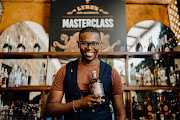 Mbongeni Mthimkhulu, better known as Barman Joe, mixing delicious non-alcoholic cocktails. 