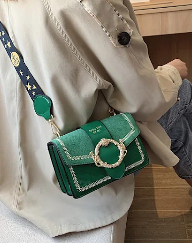 Retro small square shoulder bag, fa - 0