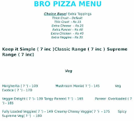 Bro Pizza menu 1