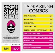 Tadka Singh menu 1