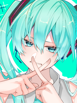 初音ミクちゃんのフリー線画塗らせていただきました