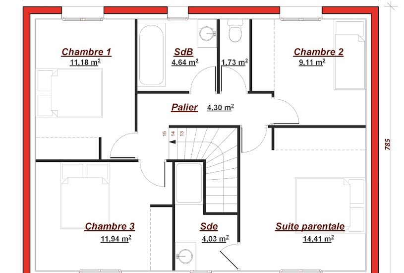  Vente Terrain + Maison - Terrain : 550m² - Maison : 125m² à La Celle-Saint-Cloud (78170) 