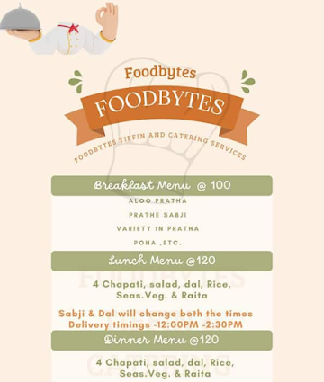 Foodbytes Organic Tiffin Services menu 