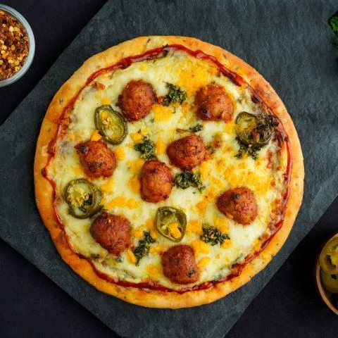 Chicken Meatball Pizza (High Protein)