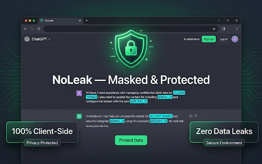 NoLeak — Privacy Sanitizer for AI screenshot 1