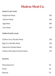 Madras Meal Company menu 2