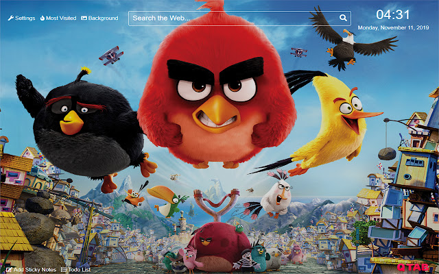 The Angry Birgs Movie Wallpaper for New Tab