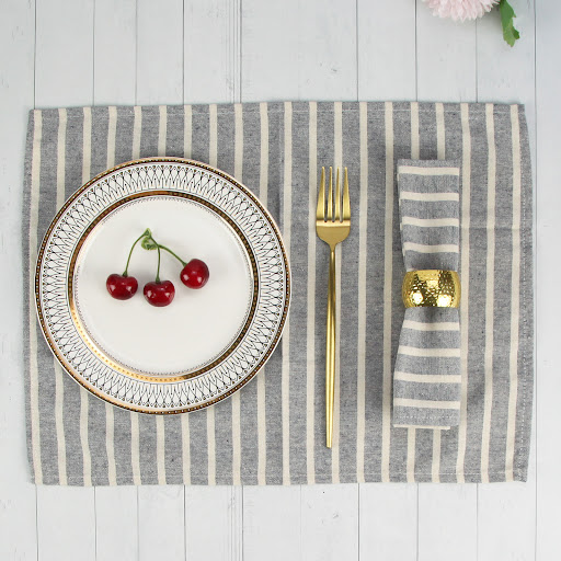 Title 4, Wide Striped Polyester Cotton Napkin, Japanese ...