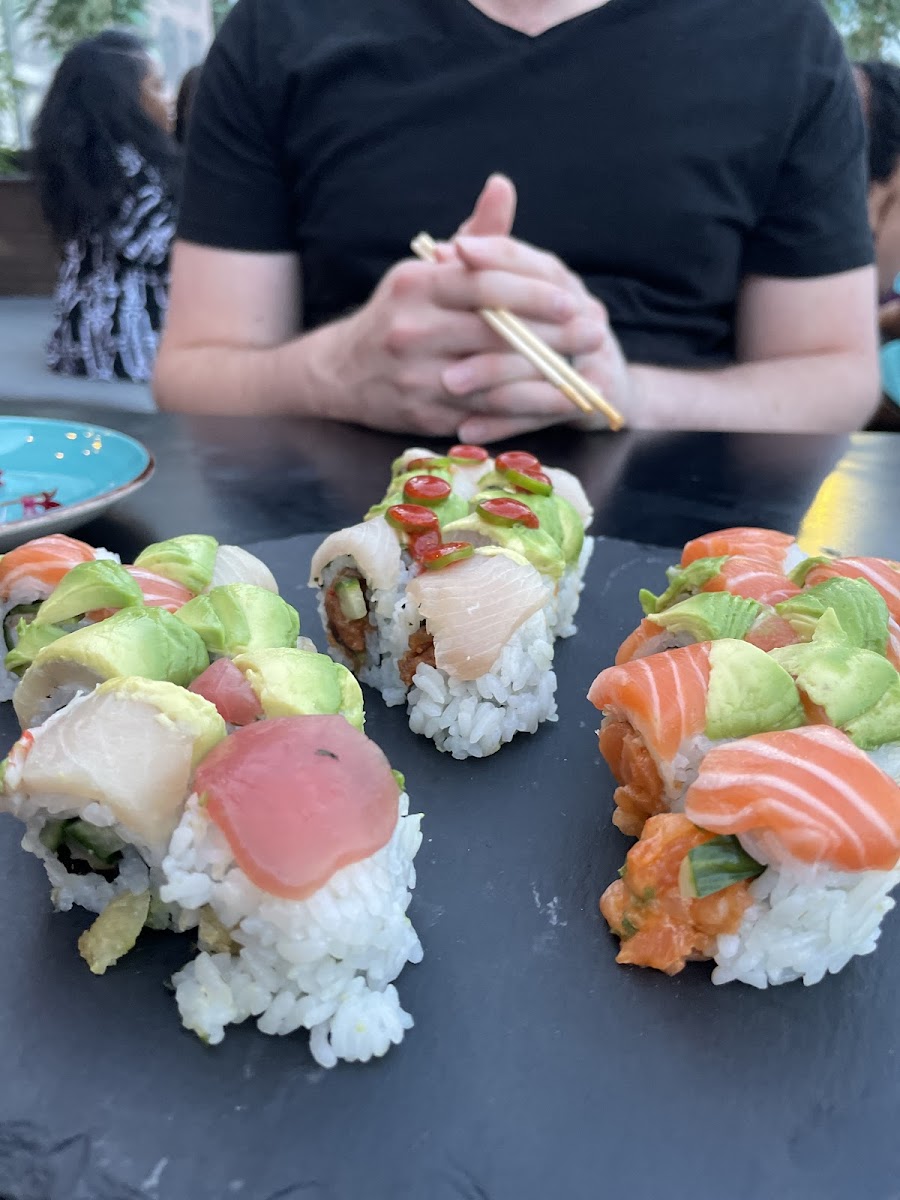 From right to left: Over the Rainbow, Baja California, and The Sunset. Baja was my favorite but was fairly spicy!