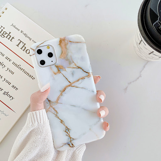 Title 2, Glossy Marble Pattern Mobile Phone Case. This s...