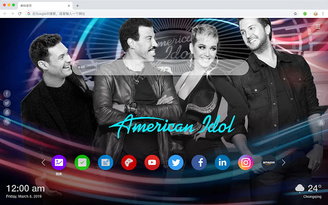 American Idol Top TV Show HD New Tabs Theme