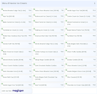 Havmor Ice Creams menu 1