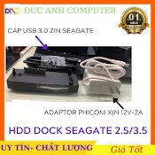 Dock Hdd Seagate Dùng Đọc Dữ Liệu Ổ Cứng 2.5 Inch - 3.5 Inch - Chuẩn Usb 3.0. Tặng Kèm Adaptor 12V 2A Xịn Và Cáp Usb 3.0