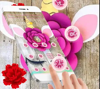 Pink Flower Cute Unicorn Theme(圖2)-速報App