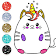 Kawaii Coloring Pages With Glitter  icon