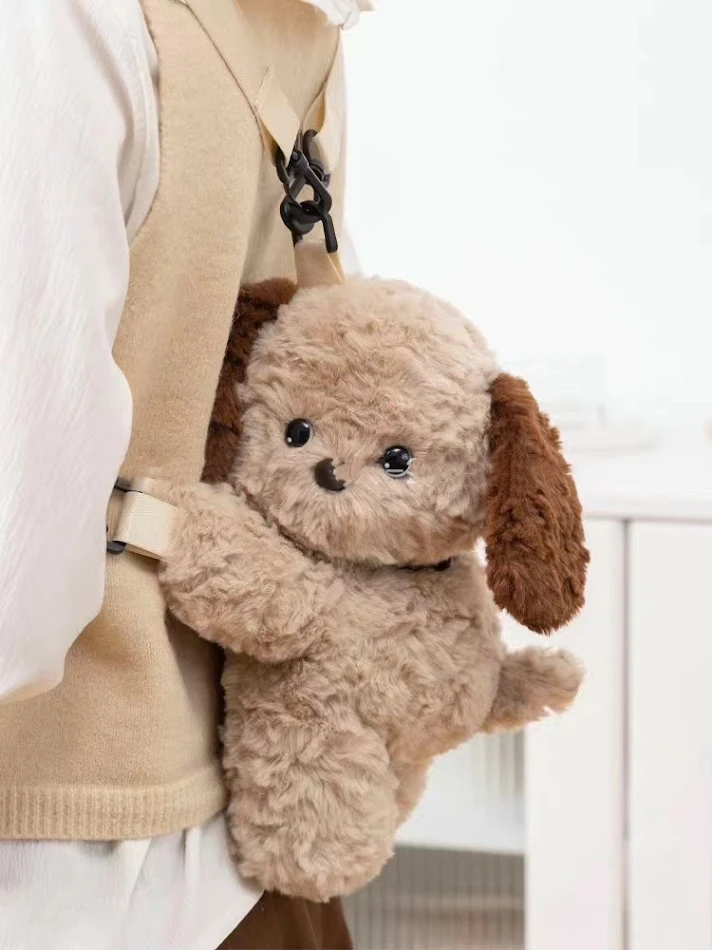 Sac à Dos Bandoulière Chiots Mignons Couchés Sac à Épaule Cartoon Confortable et Pratique pour Enfants et Adultes Transportez Vos Essentiels avec Style