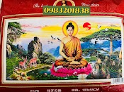 Tranh Chữ Thập Thêu Kín Phật Thích Ca E176, Kích Thước 100 X 55 Cm