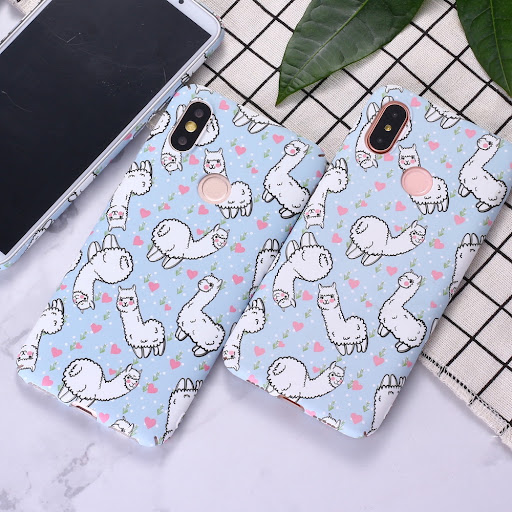 Title 4, Cute Alpaca Water Sticker Frosted Phone Case. P...