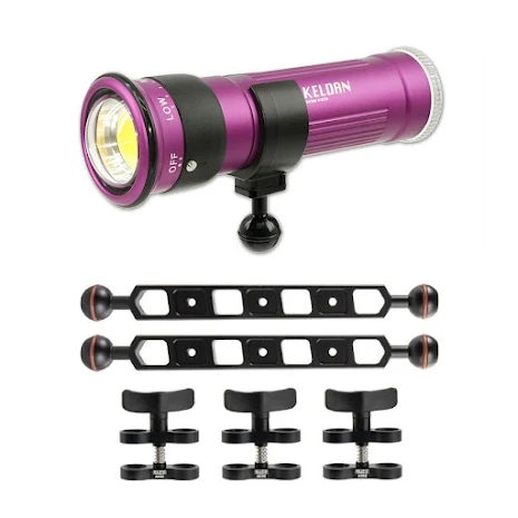 Keldan 8X 15000 lumen CRI 92 Underwater video light Package