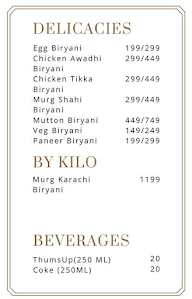 Coal Biryani menu 1