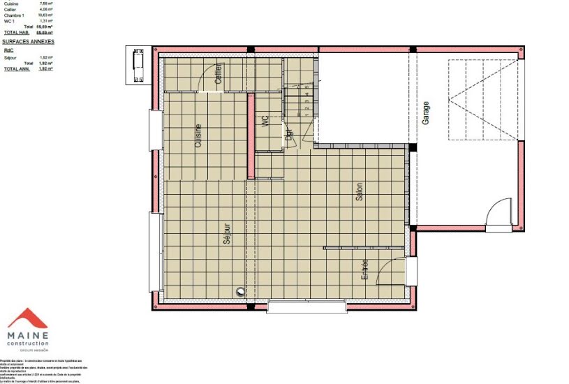  Vente Terrain + Maison - Terrain : 320m² - Maison : 92m² à Allonnes (72700) 