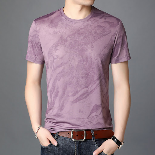 Title 2, Mens Round Neck Short Sleeves Mercerized Cotto...