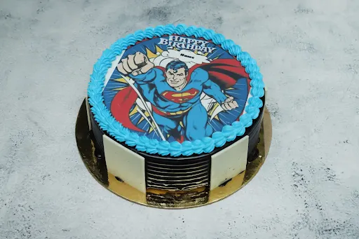 Superman Cake [Eggless]