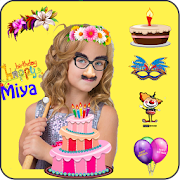 Birthday Cake Name Montage  Icon