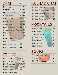 Chai 92 menu 2
