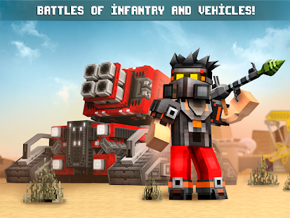 Blocky Cars tank games, online (God 'mode)