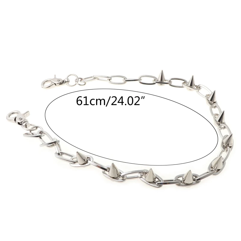 Corrente de cintura Rivet Punk Cool unissex, acessório estiloso e moderno para um visual punk e descolado, ideal para um toque ousado ao seu look.