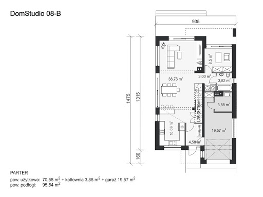 DomStudio 08-B - Rzut parteru