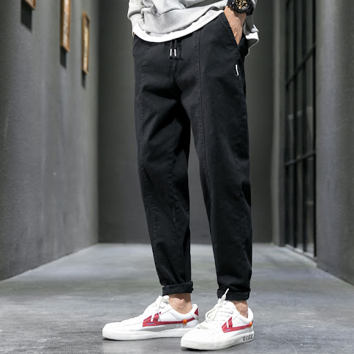 Title 1, Mens Casual Pants Loose Straight Leg Trousers ...