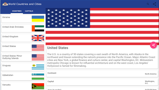 World Countries And Cities