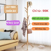 Cây Treo Quần Áo Bằng Gỗ , Giá Treo Đồ Đứng Phong Cách Nội Thất Hiên Đại Atila Shop