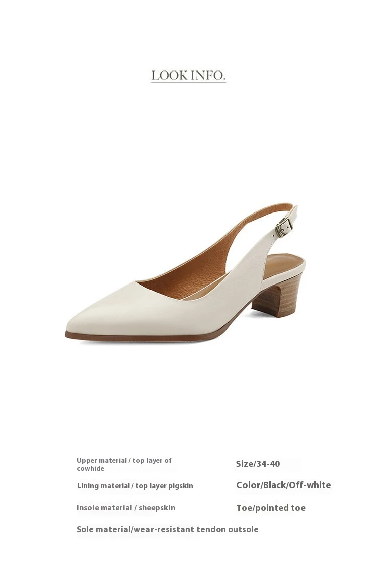 Title 9, Sandales femme style français en cuir de vachet...