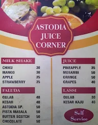 Astodia juice corner menu 2