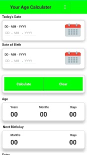 Your Age calculator Screenshot