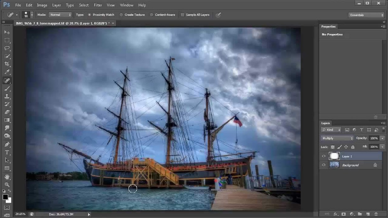 How to Create Dark Vignette Border Around Image in Photoshop Tutorial Video