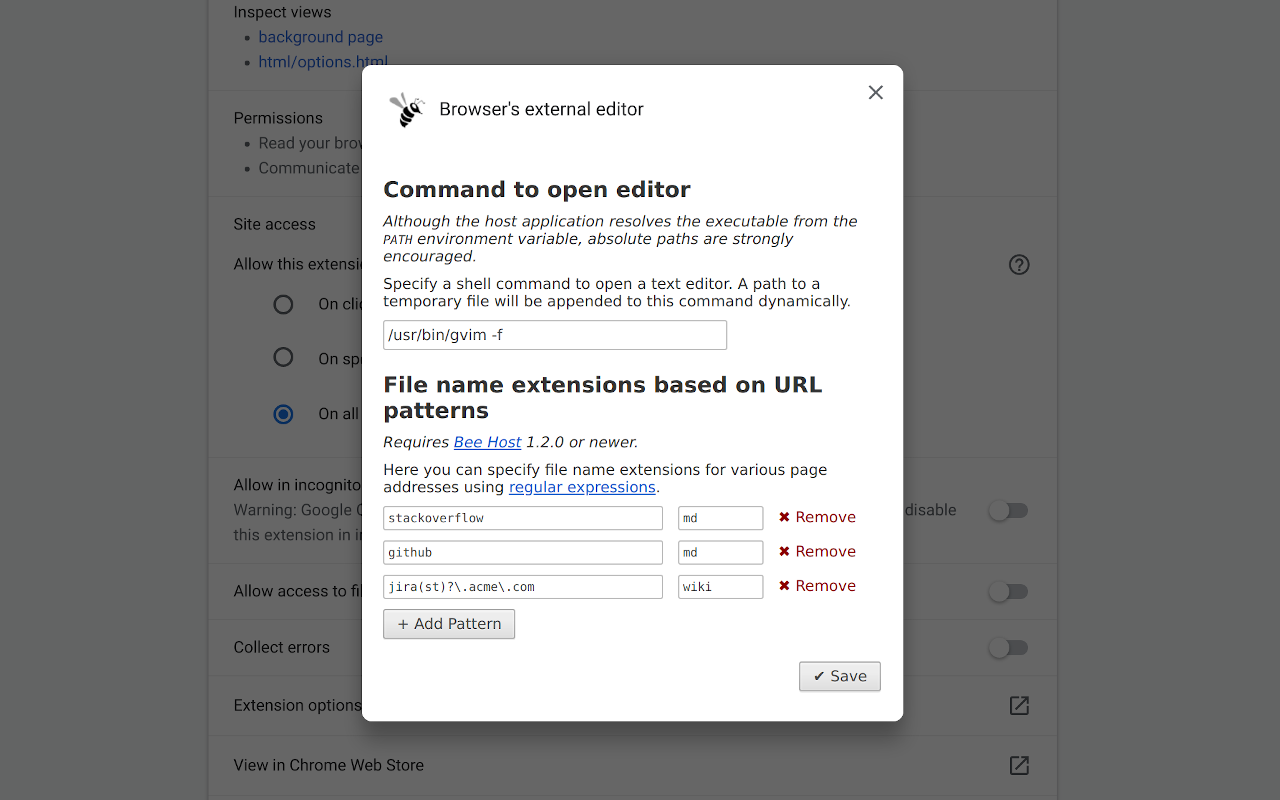 Browser's external editor Preview image 0