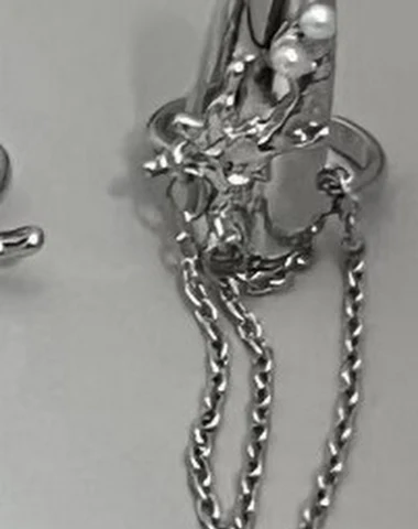 Punk Vlinder Nagelring Metalen Bloe - 0