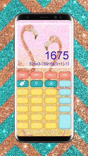 Flamingo Calculator – Glitter  Stylish Calculator