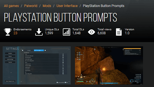 PlayStation Button Prompts mod