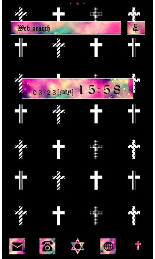 かわいい壁紙・アイコン-Crosses BLACK-無料