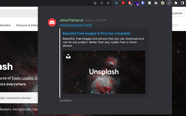 Discord Embeds chrome extension