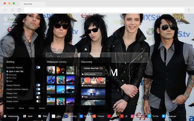 Black Veil Brides New Tab Pop Music HD Themes