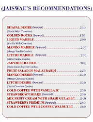 Jaiswal Juice Center menu 4