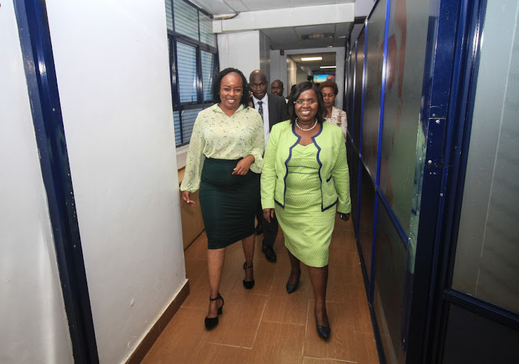 Star Publication Chief Operations Officer Agnes Kalekye with Tourism CS Peninah Malonza on January 13, 2023.