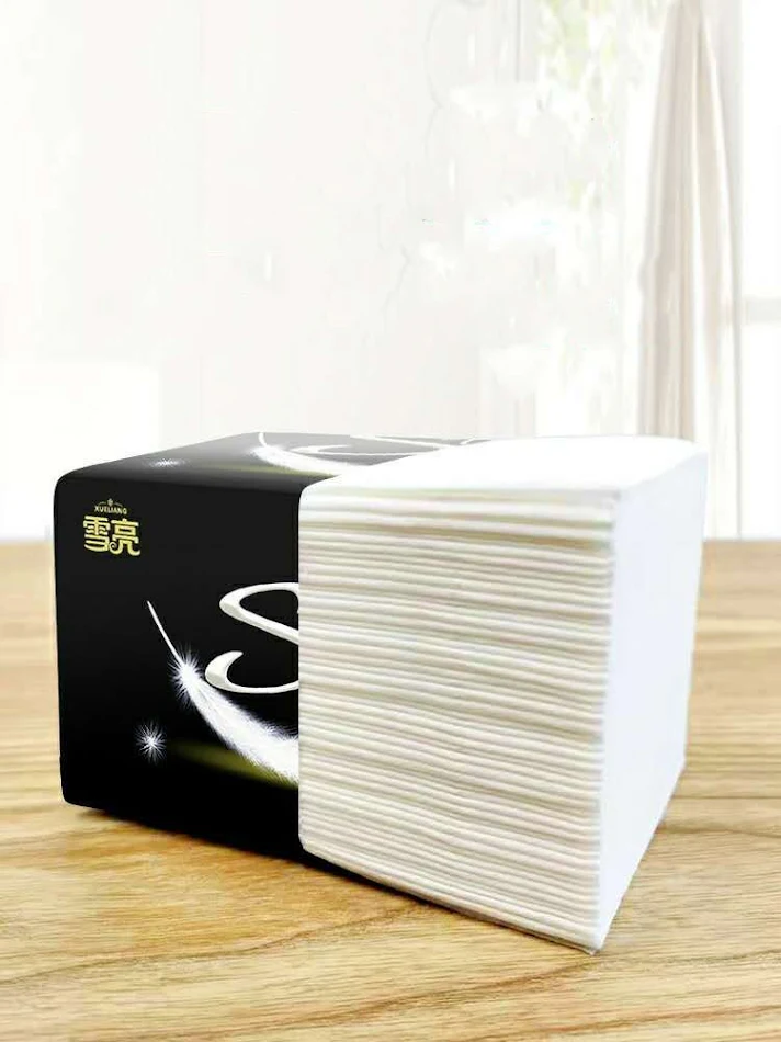 Paquets de mouchoirs en papier bébé et maison, en pulpe de bois originale, doux et absorbants, pour un usage quotidien.